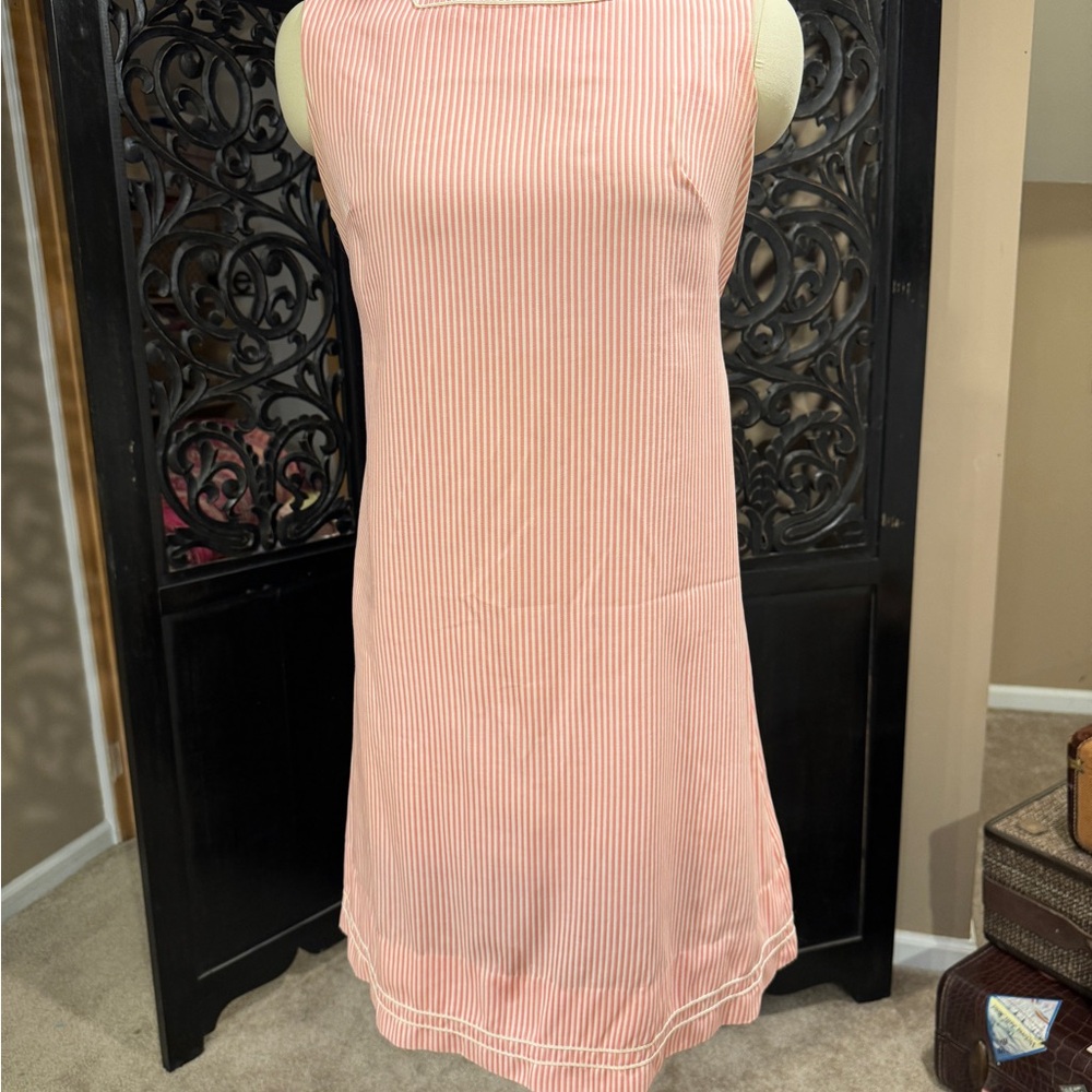Vintage Pink Striped Summer Dress